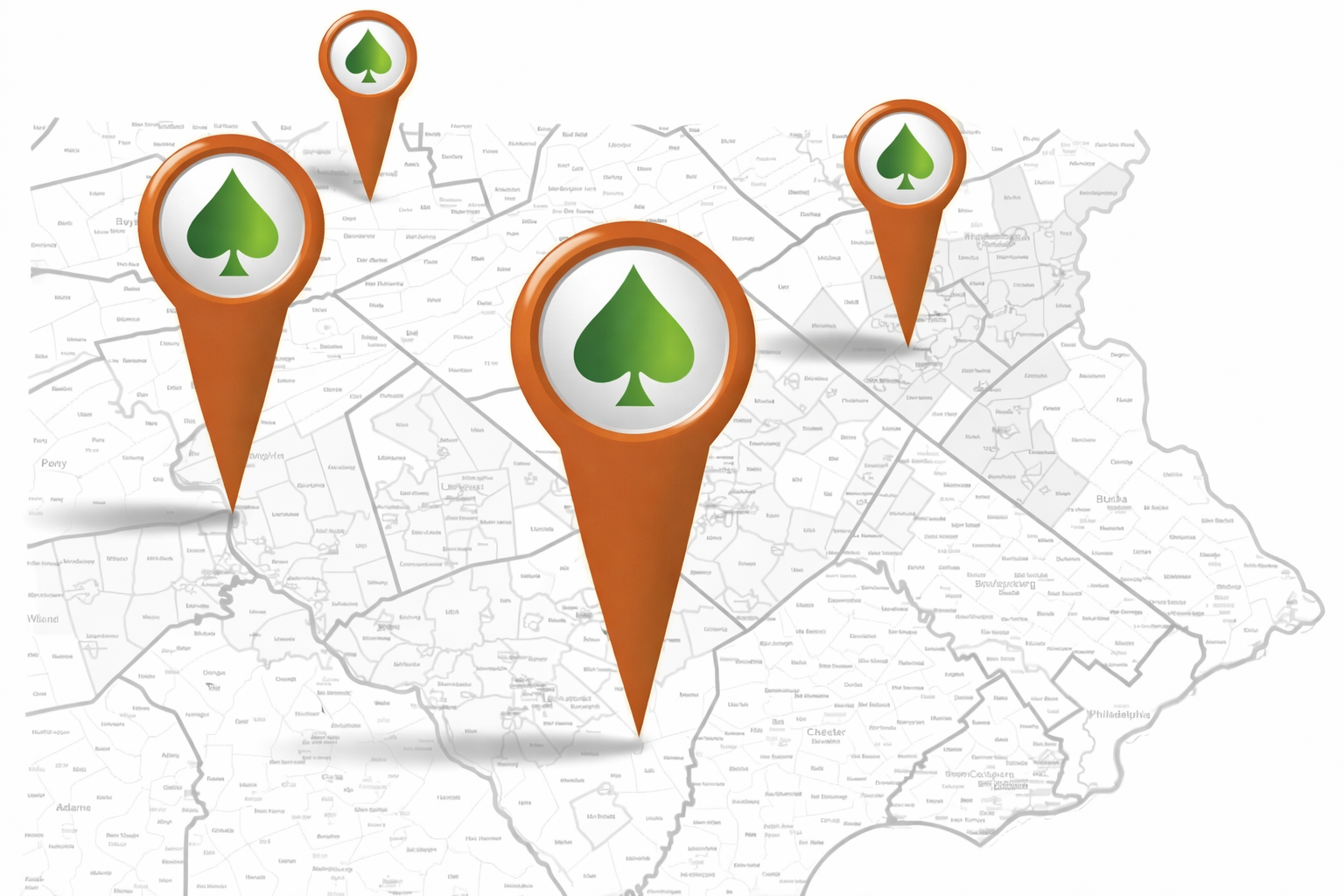 Service coverage map